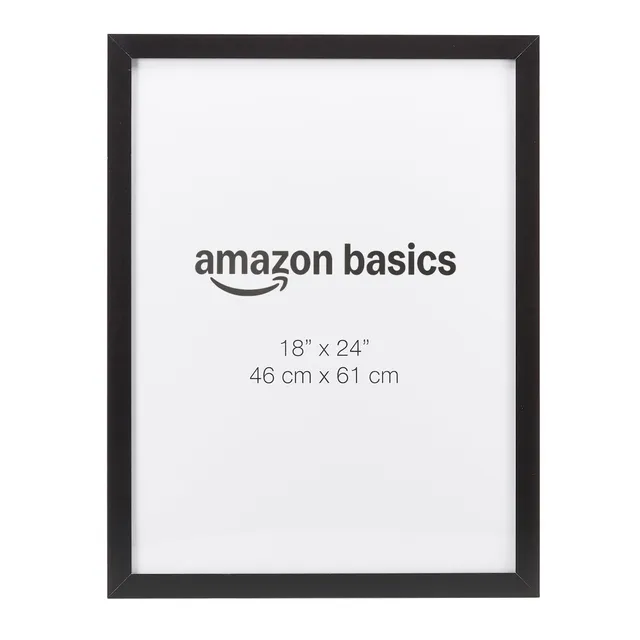 Amazon Basics Cornice Legno Nera 46x61 cm Poster Foto