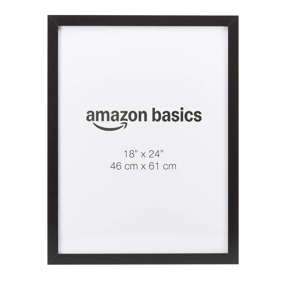 Amazon Basics Cornice Legno Nera 46x61 cm Poster Foto