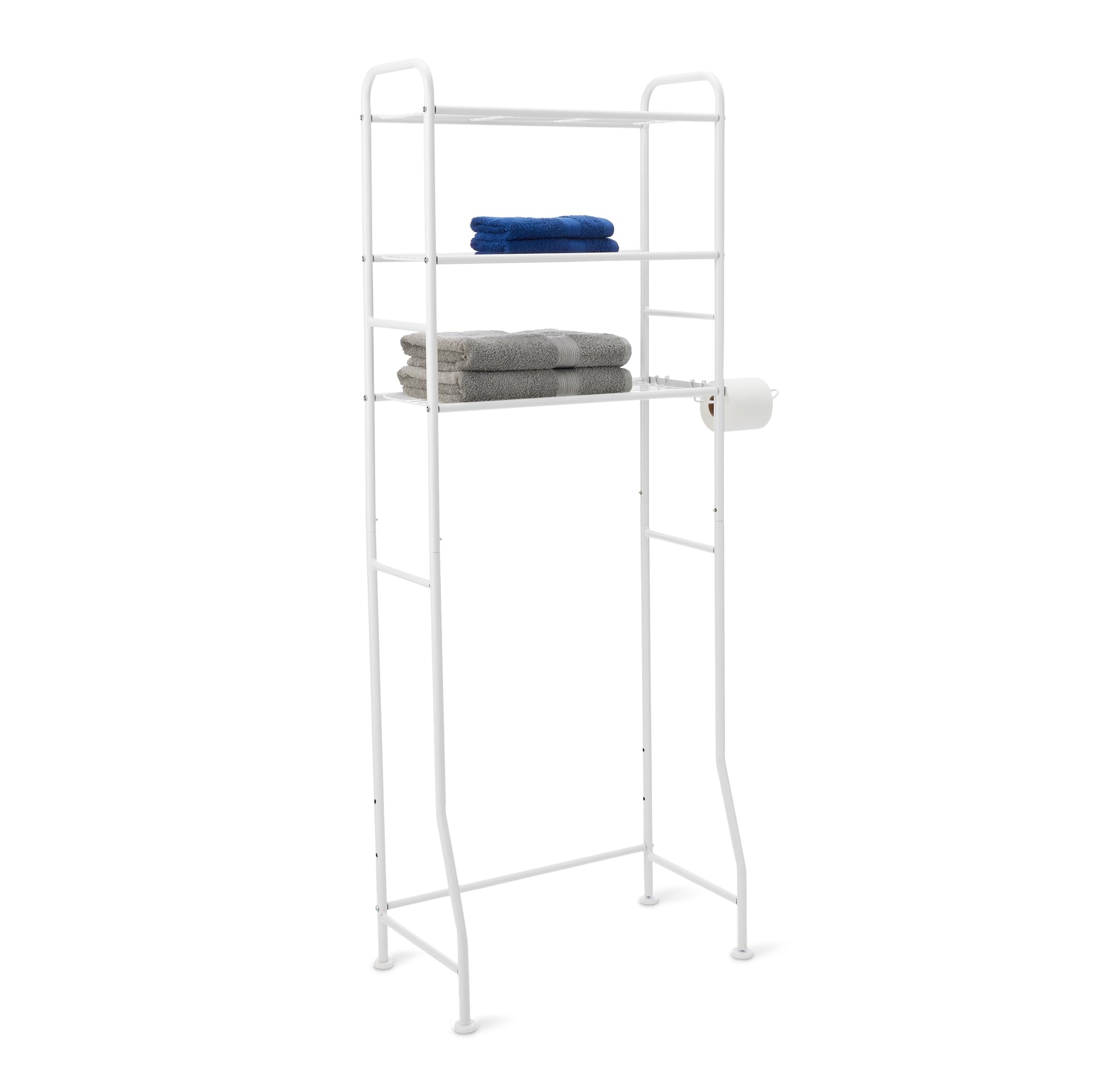 Amazon Basics organizer bagno 3 ripiani sopra WC bianco