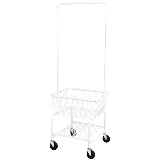 Amazon Basics carrello portabiancheria cromato con ruote