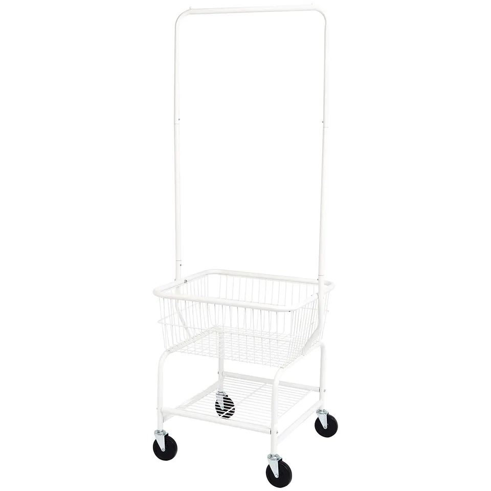 Amazon Basics carrello portabiancheria cromato con ruote