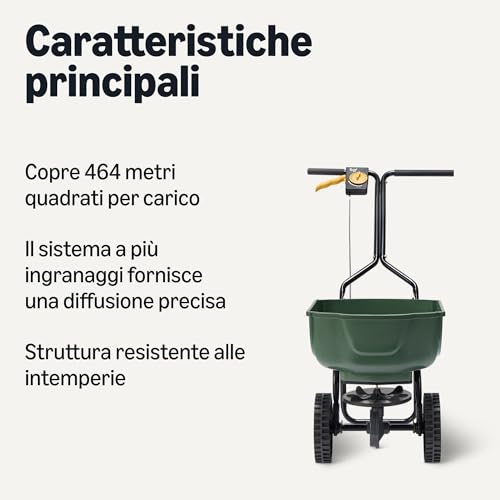 Amazon Basics spandiconcime prato a spaglio in acciaio