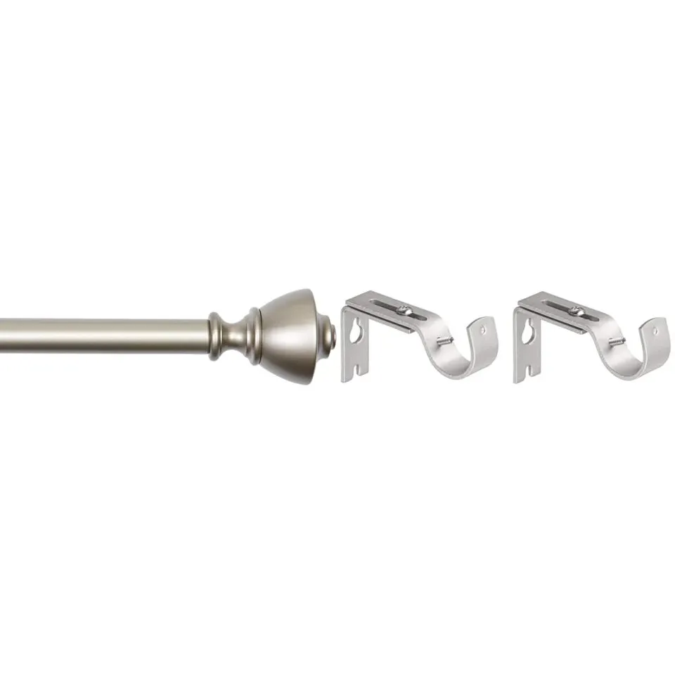 Amazon Basics bastone per tende nichel 180-366 cm con staffe