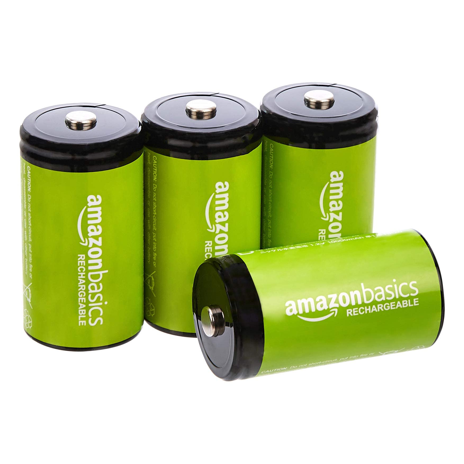 AmazonBasics Batterie 9V Ricaricabili NiMH 200mAh 4 Pezzi