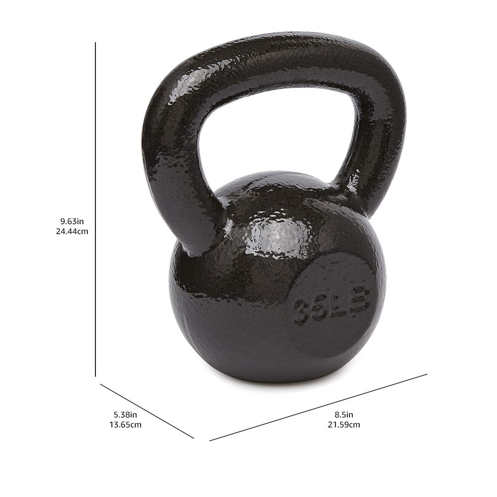 AmazonBasics kettlebell ghisa 35 lb manico largo