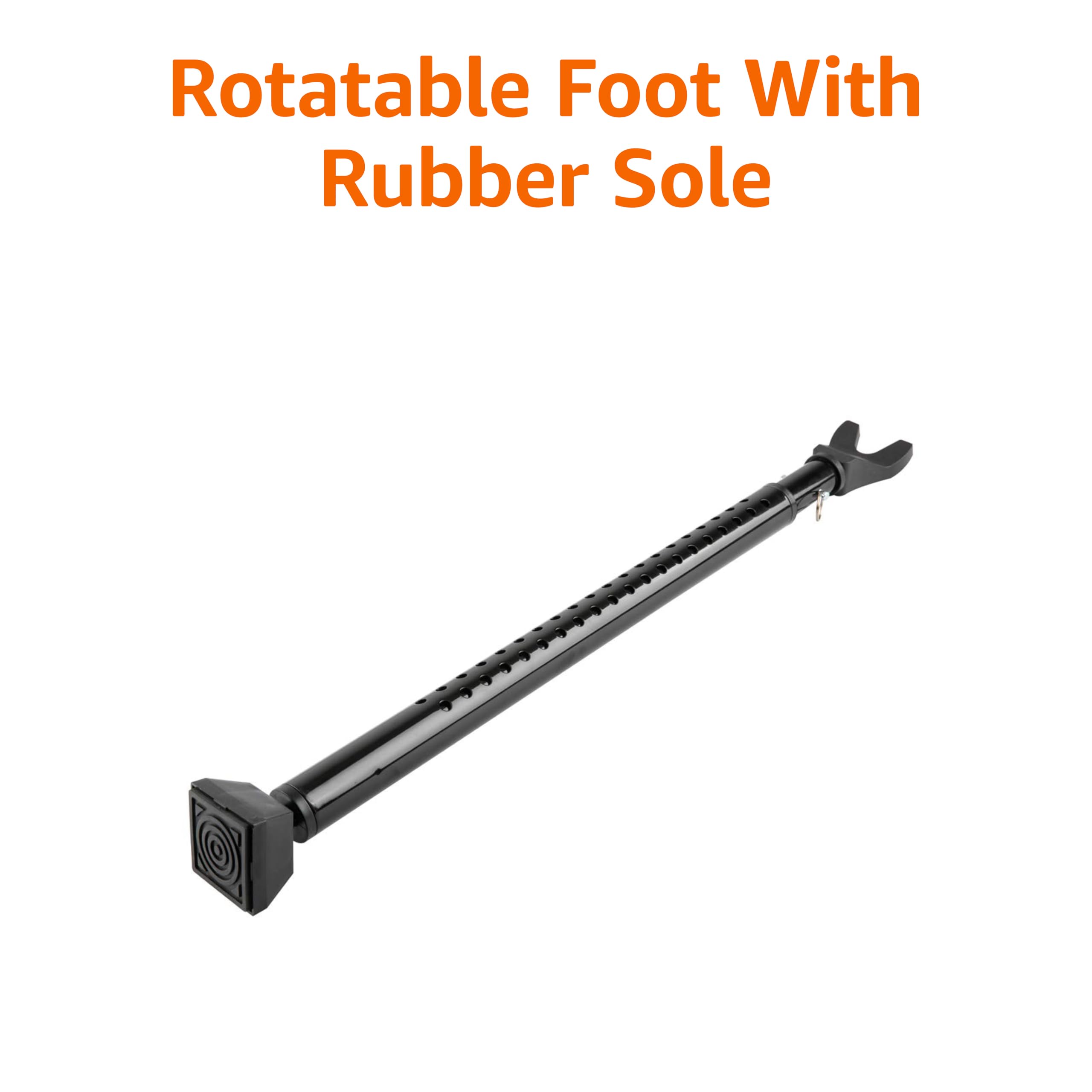 AmazonBasics Spranga Regolabile 73,6-114 cm Nera Acciaio 1 pz