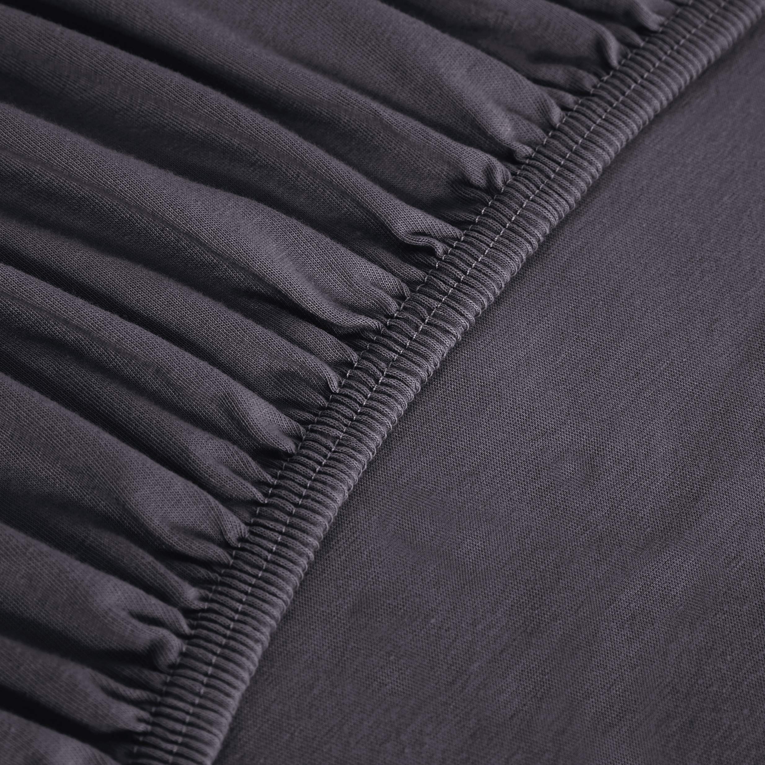 Amazon Basics lenzuolo con angoli jersey nero 180x200 cm