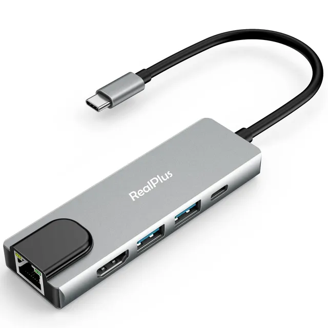 RealPlus 5-IN-1 hub USB C HDMI 4K PD 100W
