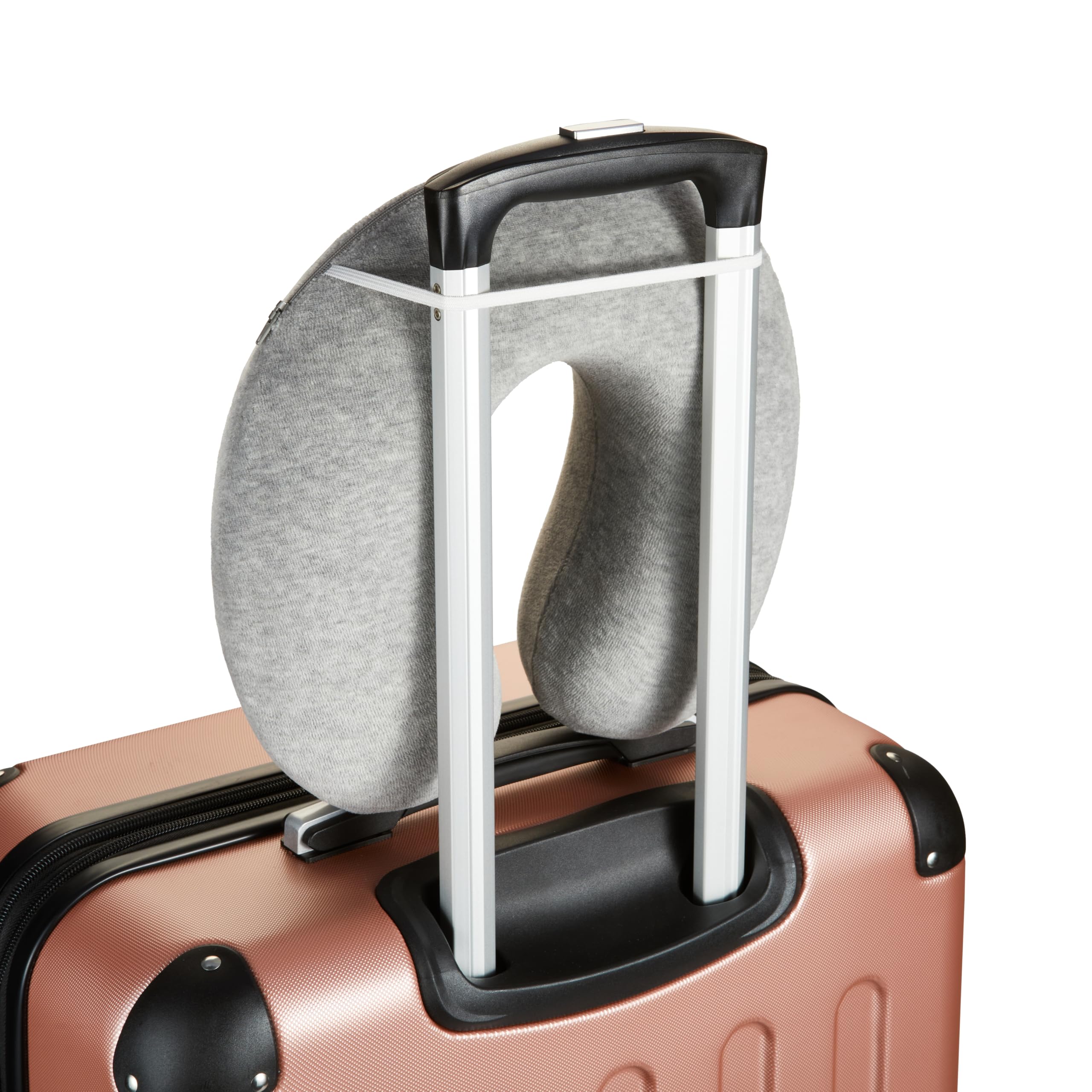 Amazon Basics Cuscino da Viaggio Memory Foam Grigio semicircolare