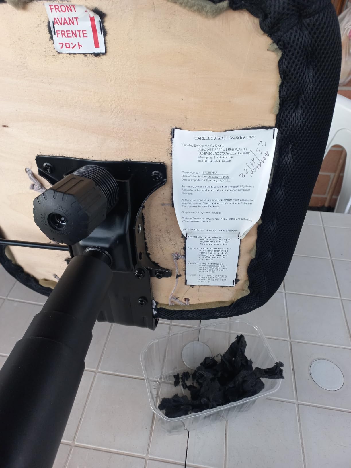 AmazonBasics Sedia Ufficio Ergonomica Nera Altezza Regolabile
