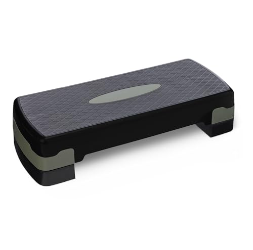 Amazon Basics Step Aerobica Regolabile Nero Grigio Antiscivolo