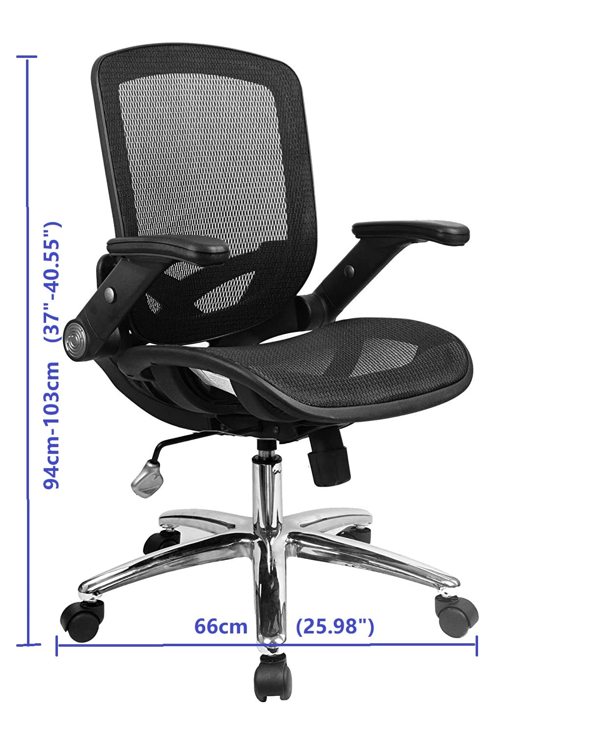 AmazonBasics sedia ufficio ergonomica nera rete altezza regolabile
