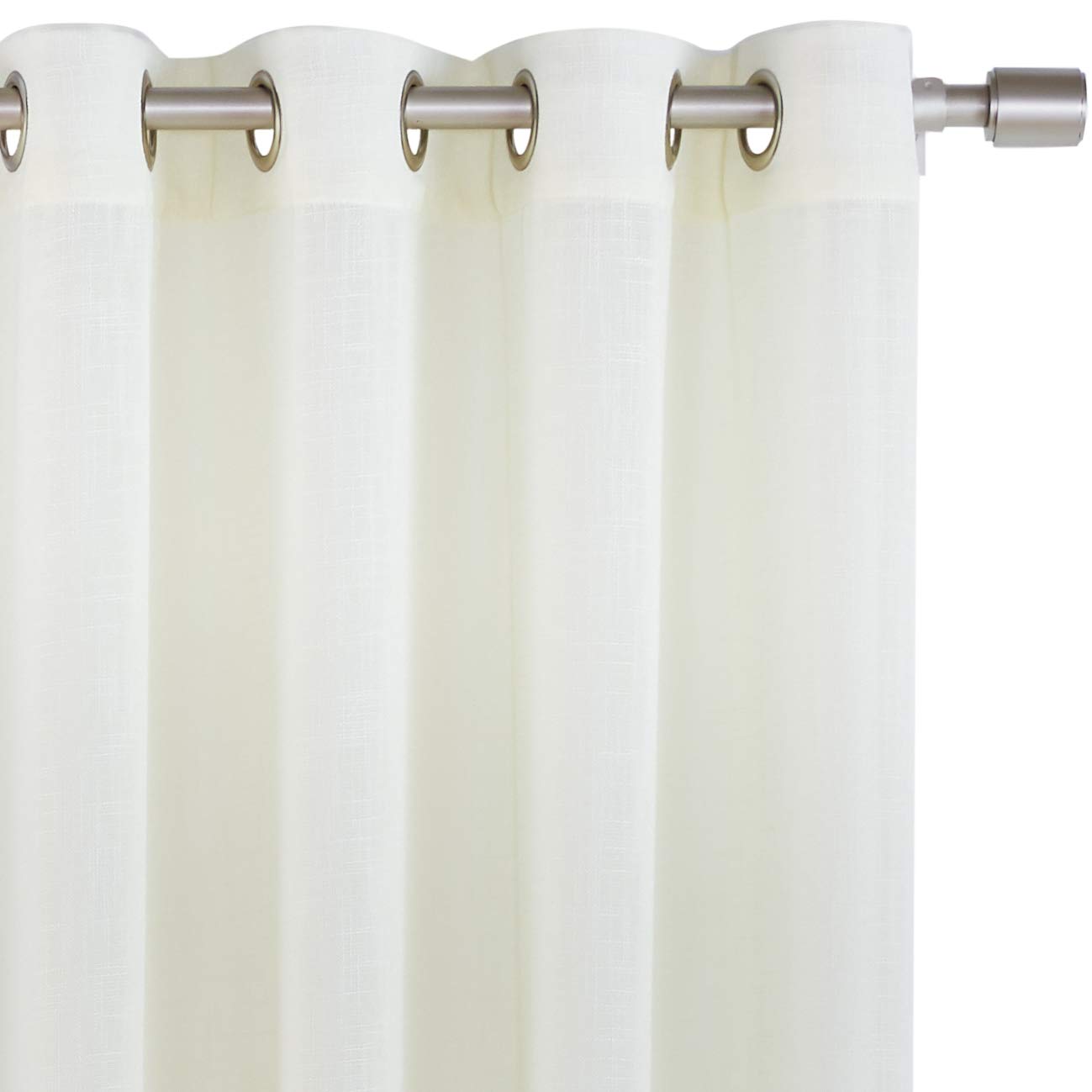 AmazonBasics Sheer Classic tenda trasparente 2 pz avorio 50x95 con occhielli