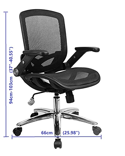 AmazonBasics sedia ufficio ergonomica nera rete altezza regolabile