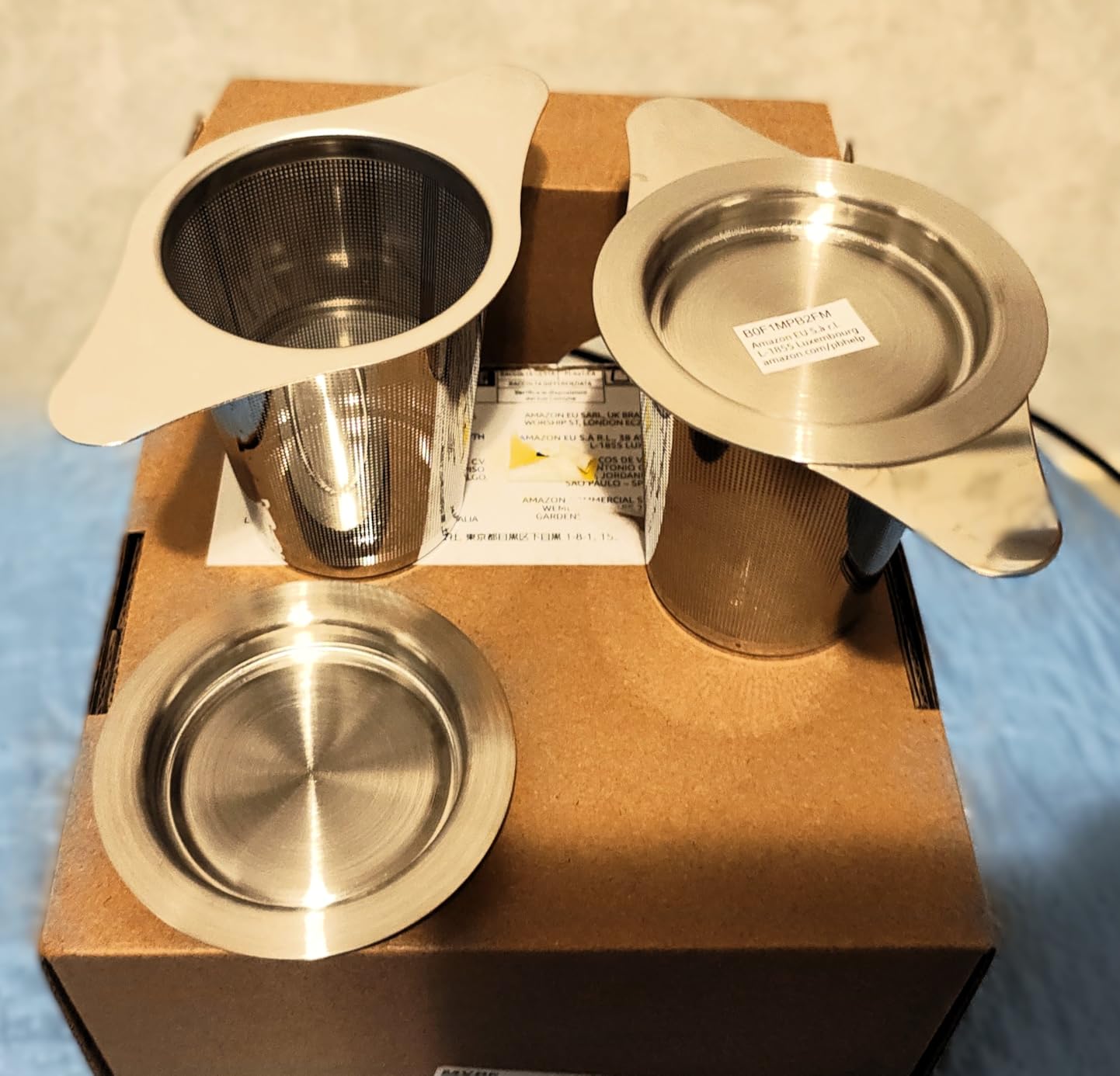 Amazon Basics infusore tè acciaio inox set 2 pezzi