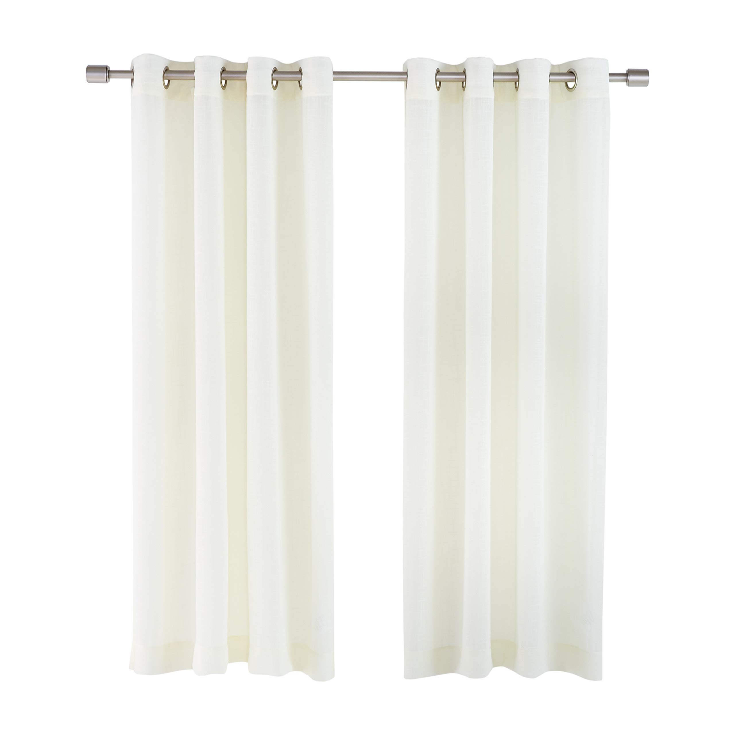 AmazonBasics Sheer Classic tenda trasparente 2 pz avorio 50x95 con occhielli