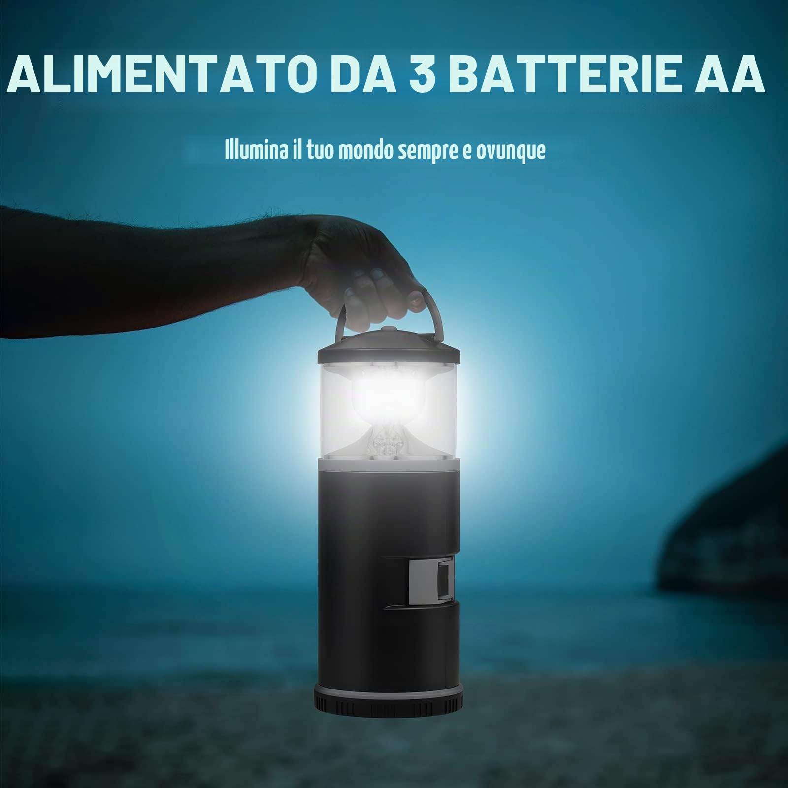 RealPlus Lanterna Campeggio LED con Kit Attrezzi Bianca