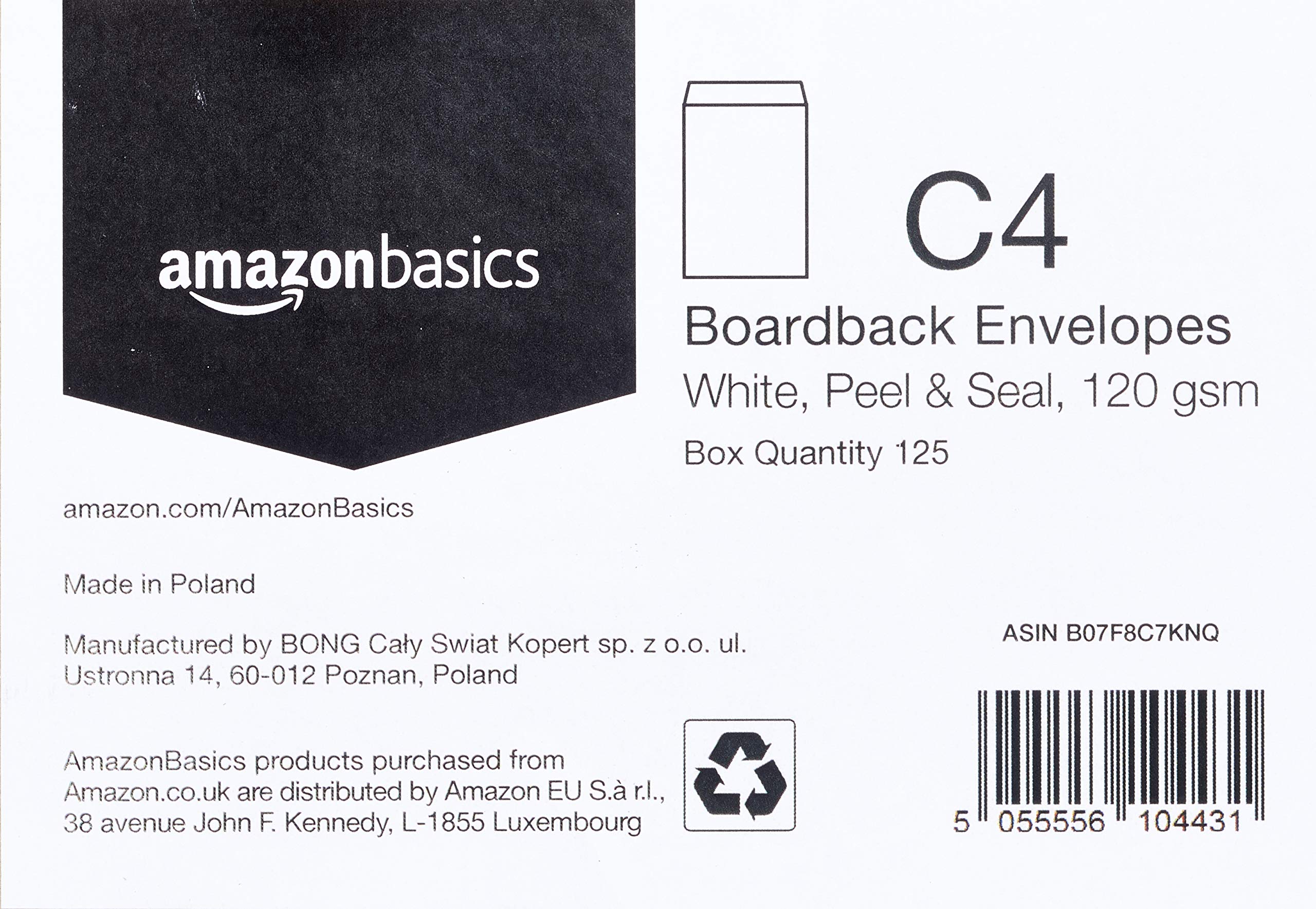 Amazon Basics Buste C4 Autosigillanti 120 g 125 Pezzi