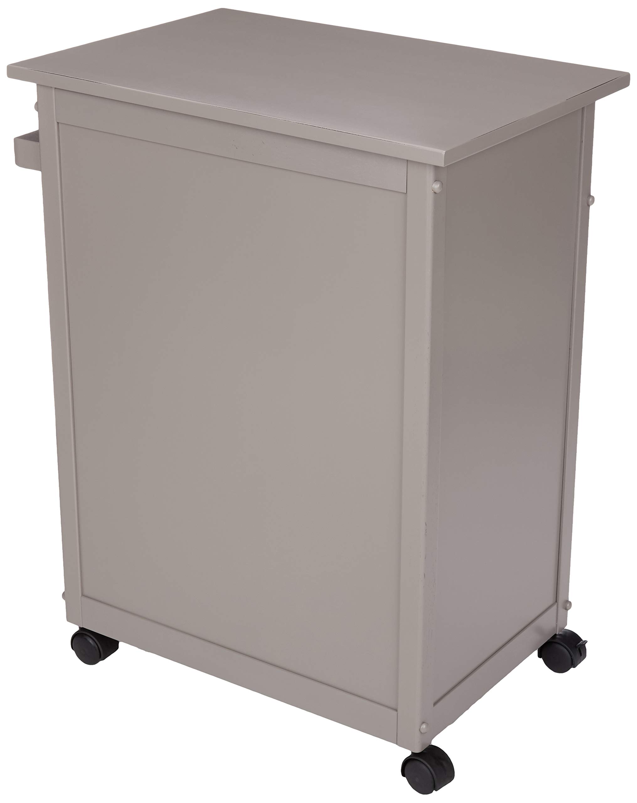 Amazon Basics Classico carrello cucina legno grigio rustico con ruote