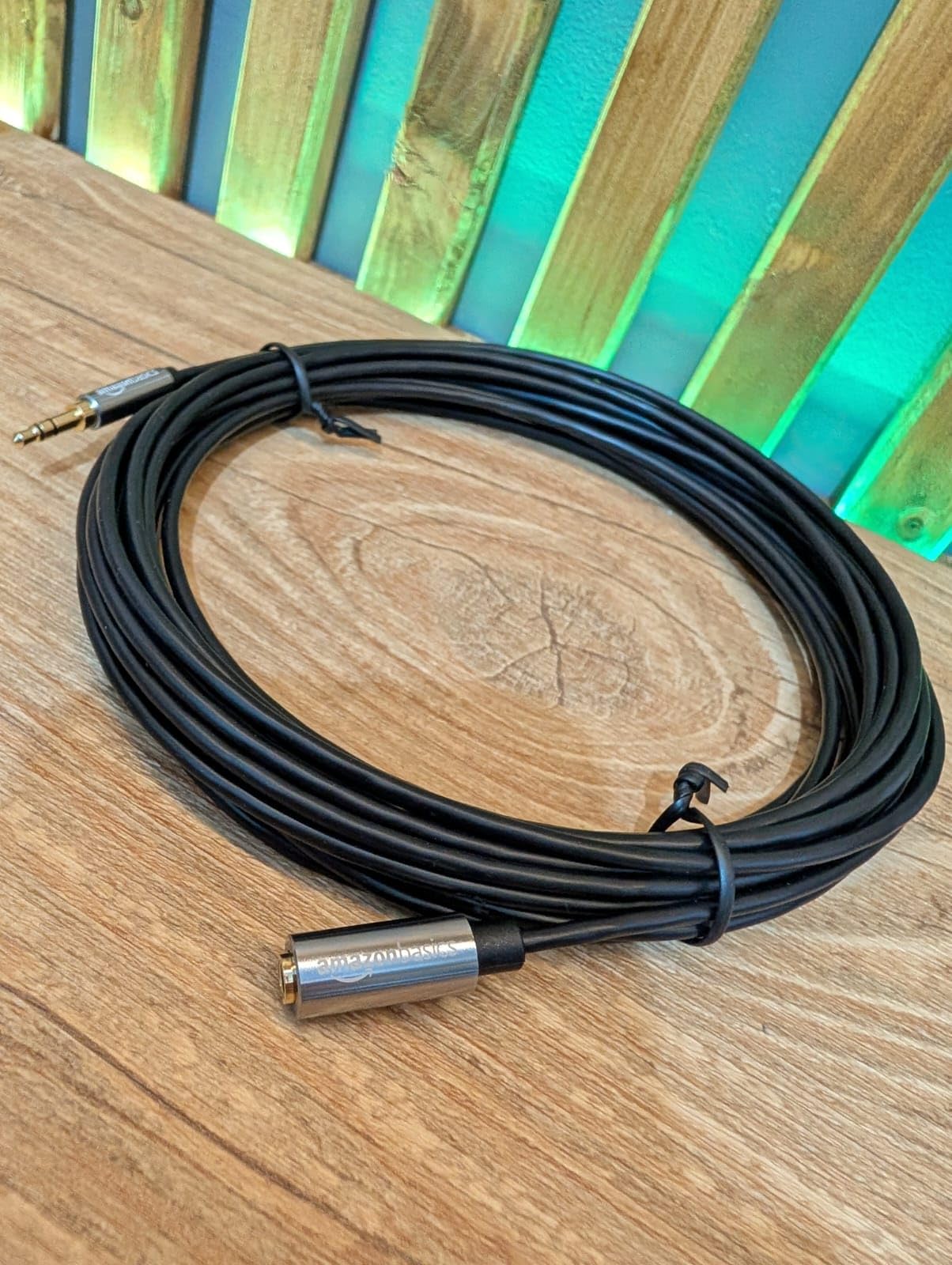 Amazon Basics Cavo Prolunga Audio Stereo 3,5 mm 1,8 m