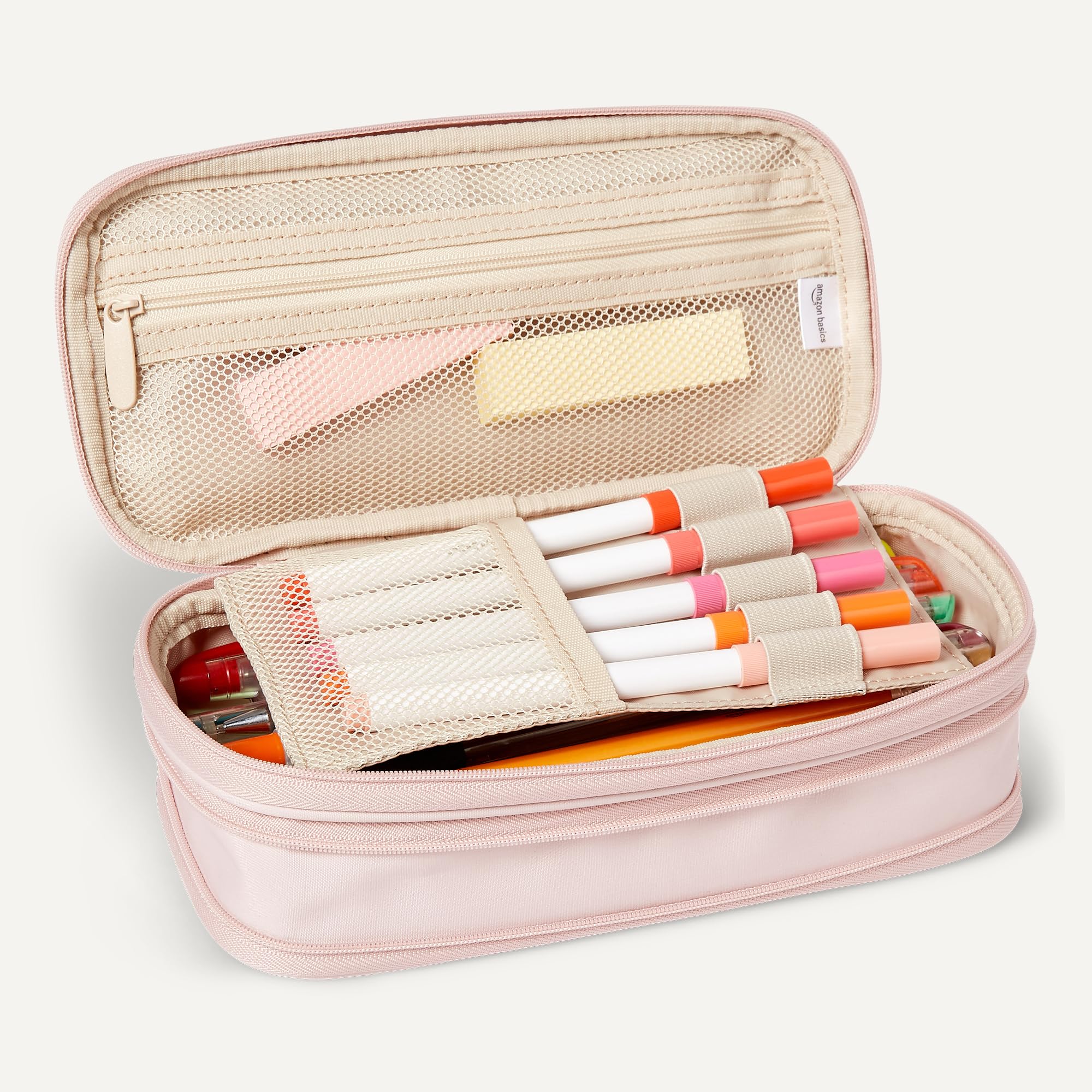 Amazon Basics Astuccio Multi-Scomparto L Rosa Tenue