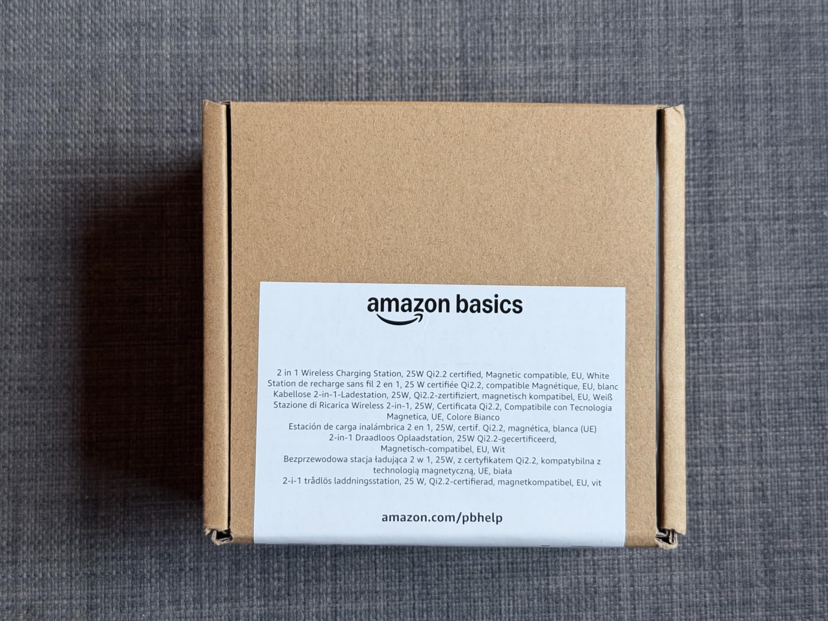Amazon Basics Stazione Ricarica Wireless 2in1 25W Bianco