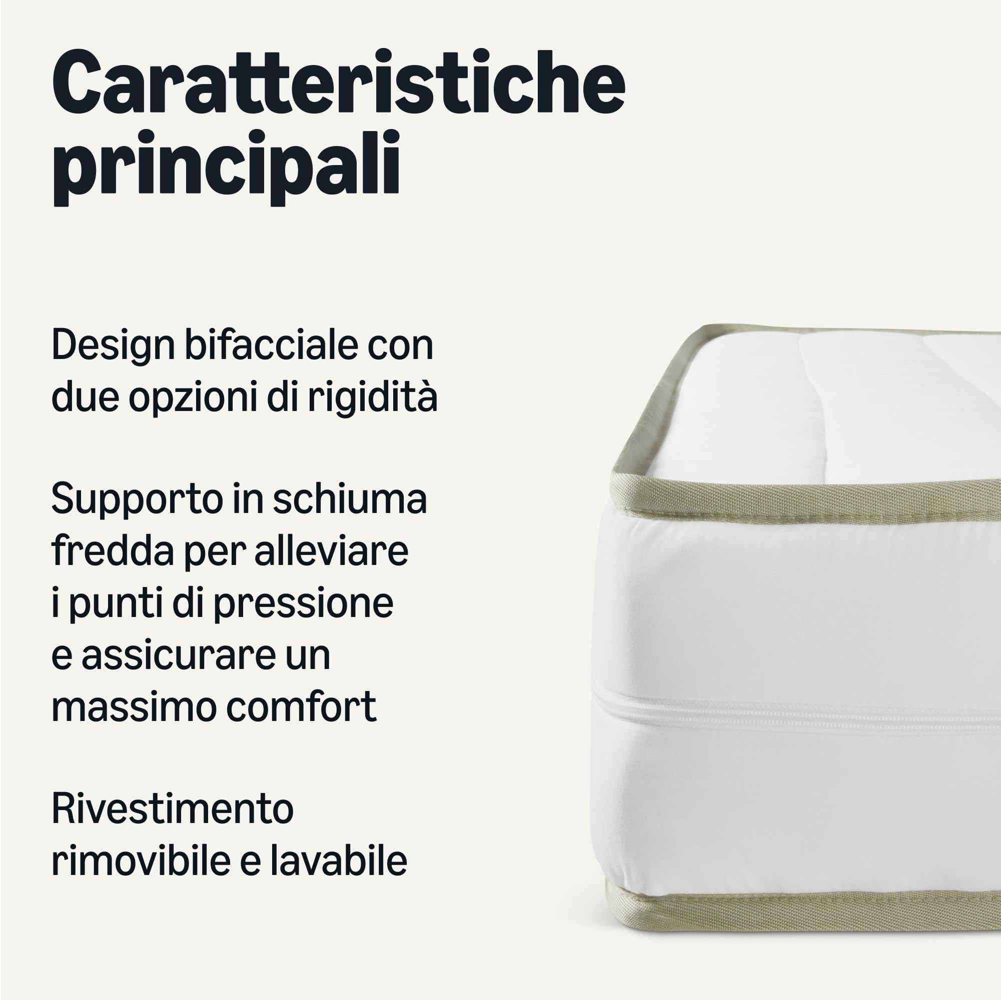 Amazon Basics materasso schiuma fredda H2/H3 120x200x18 sfoderabile