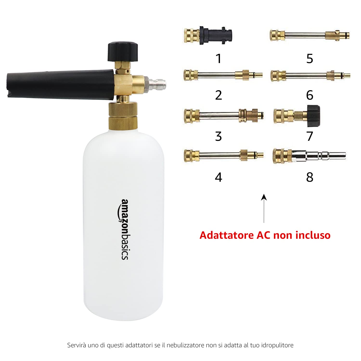AmazonBasics lancia schiuma per idropulitrice 1 litro ottone