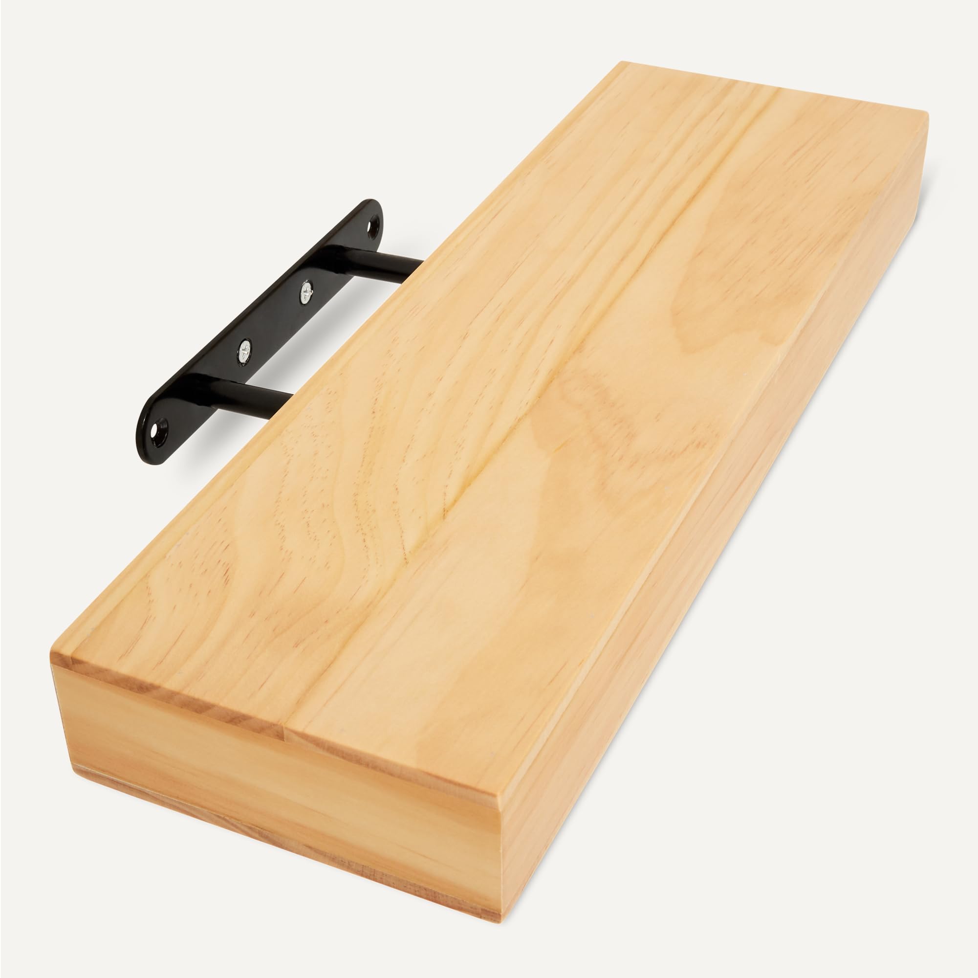 AmazonBasics Mensole da Parete Pino 40,1 cm 3 Pezzi con Staffe
