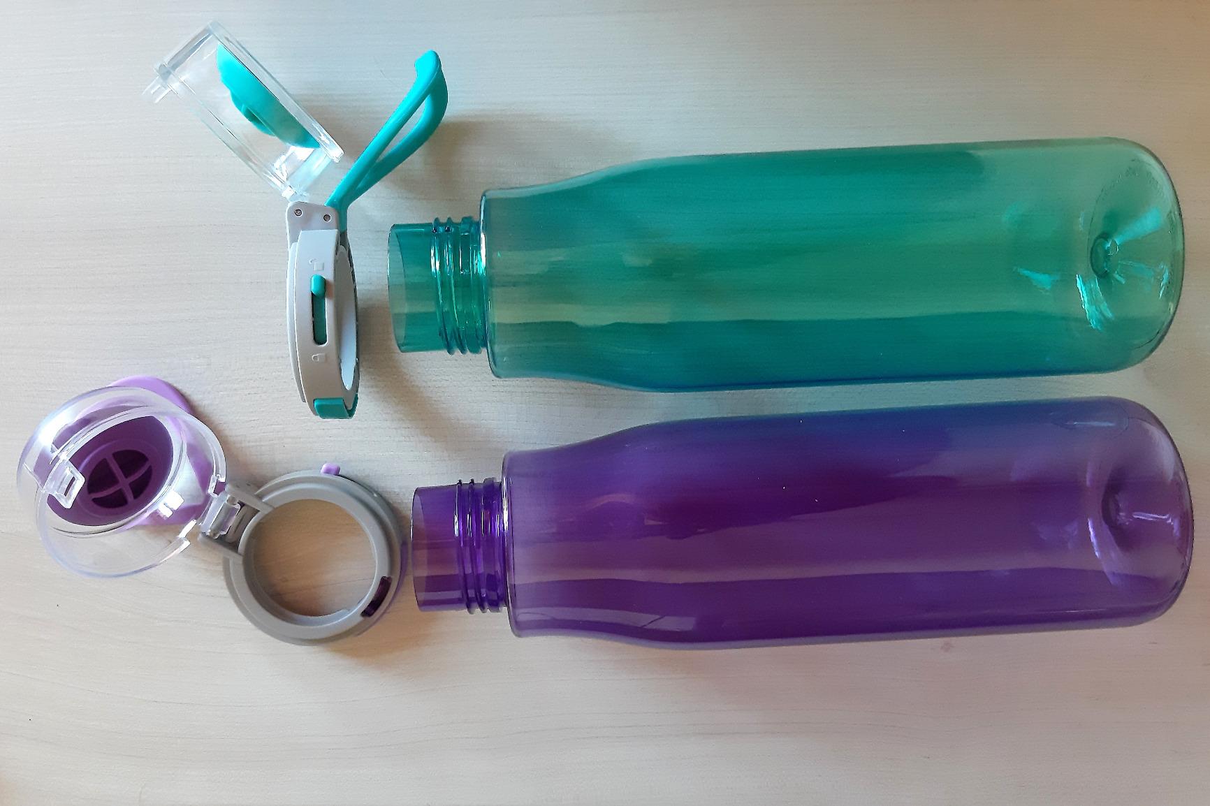 AmazonBasics Borraccia Sportiva 680 ml 2 Pezzi Blu Viola