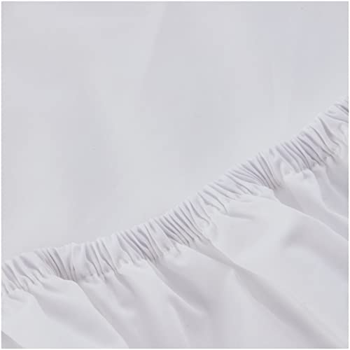 AmazonBasics Everyday Lenzuolo Angoli King 180x200 Bianco Cotone