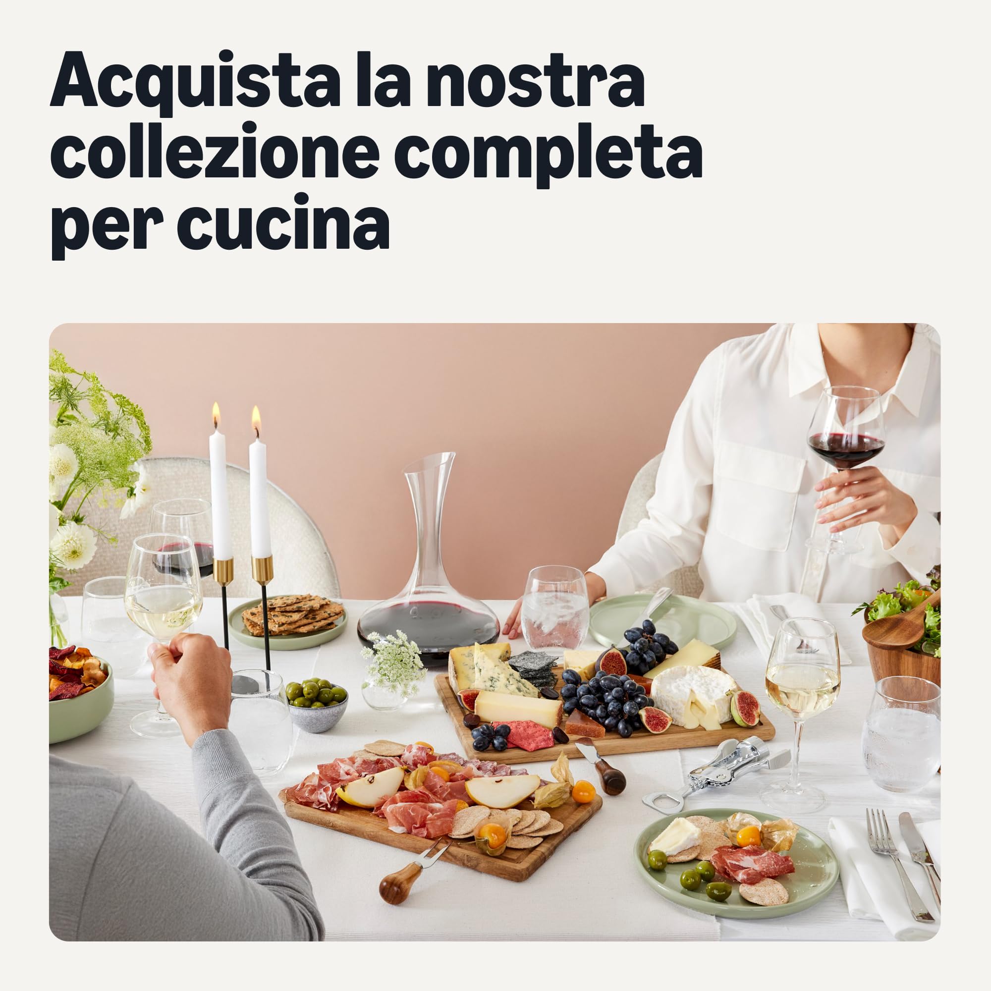 AmazonBasics Bicchieri Vino Rosso con Stelo Set 4 Pezzi 592ml