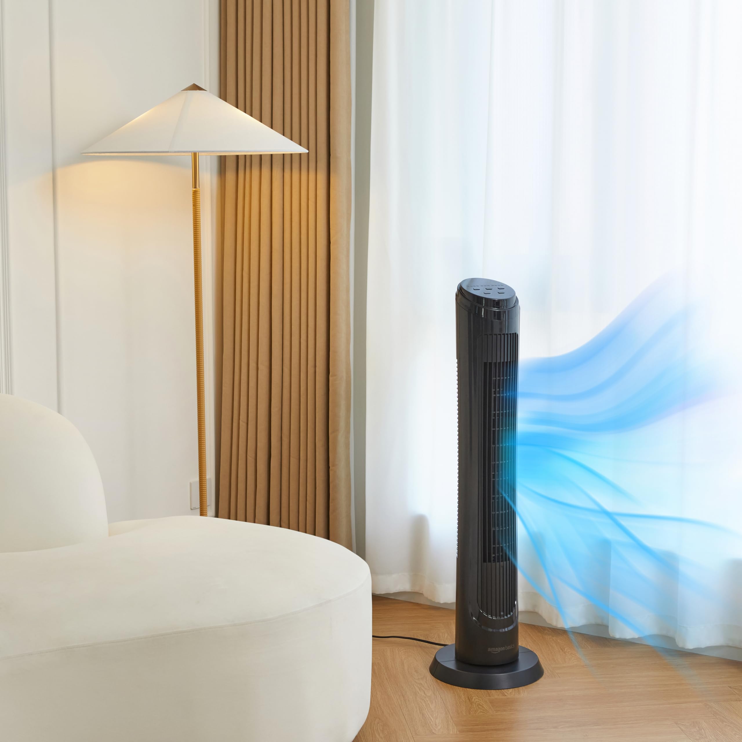 Amazon Basics ventilatore a torre 40 pollici telecomando 4 velocità