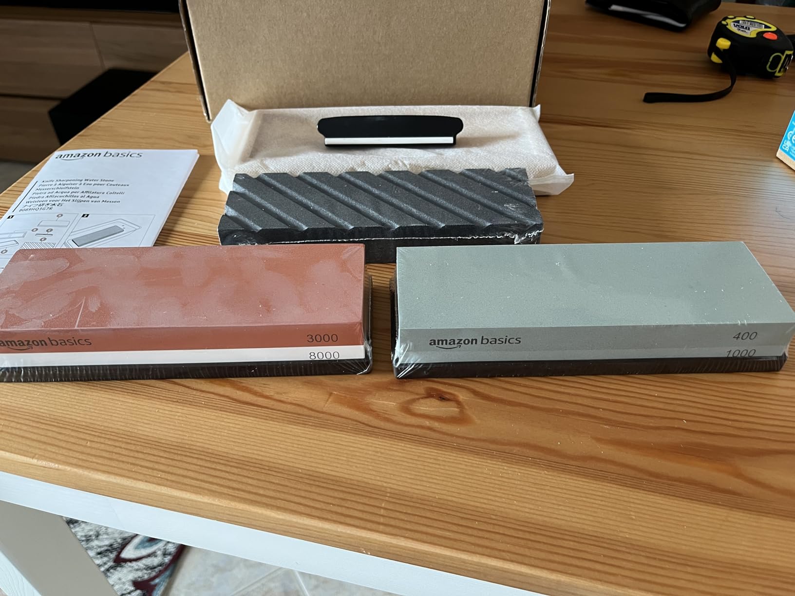 AmazonBasics 1000/6000 Pietra Affilacoltelli Doppia Faccia