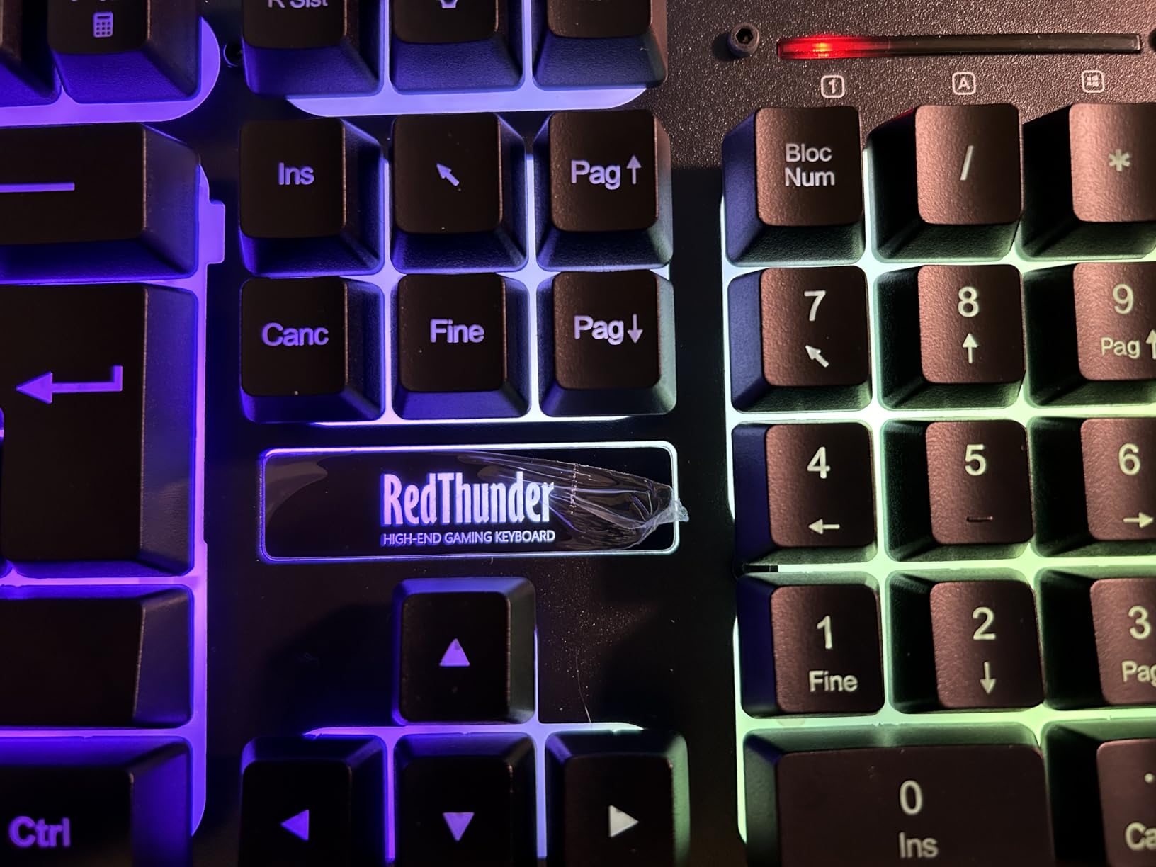RedThunder K10 Set Tastiera Mouse Wireless RGB Nero IT