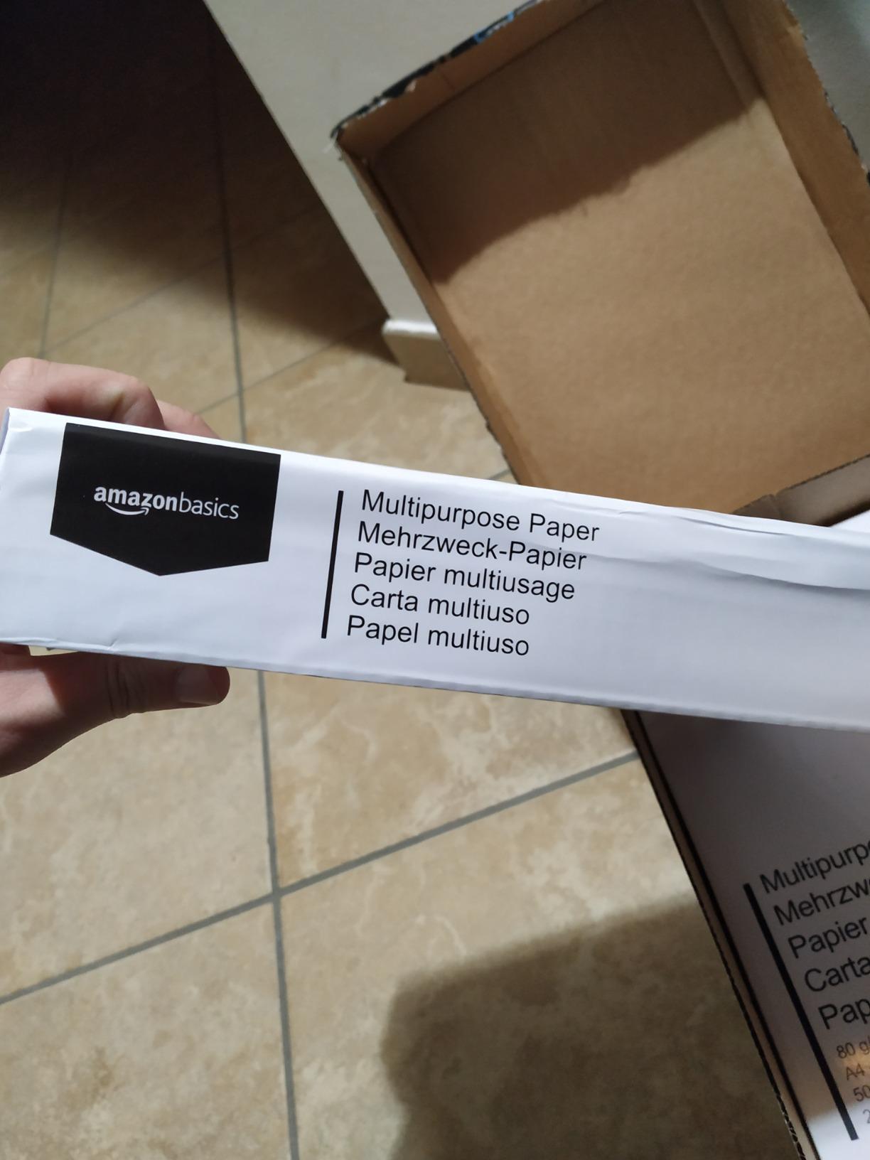 Amazon Basics Carta da Stampa Multiuso A4 80g 2500 Fogli Bianca