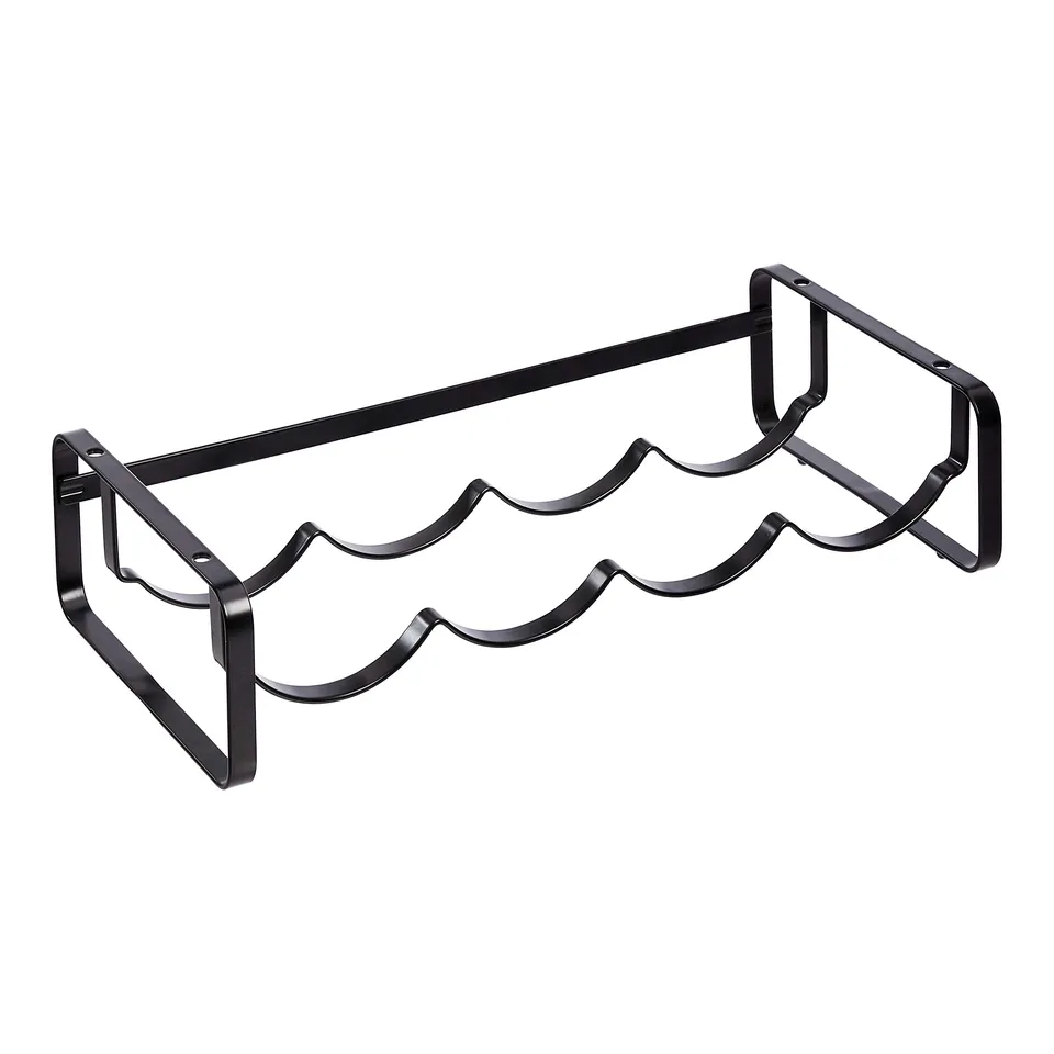 AmazonBasics Portabottiglie da Tavolo Acciaio Confezione da 1 Nero