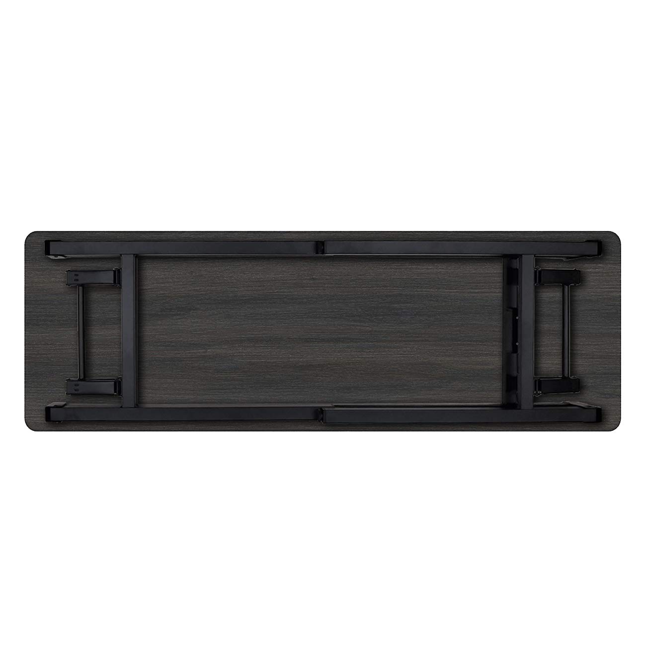 Amazon Basics Tavolo Pieghevole 140 cm Nero Gambe Nere