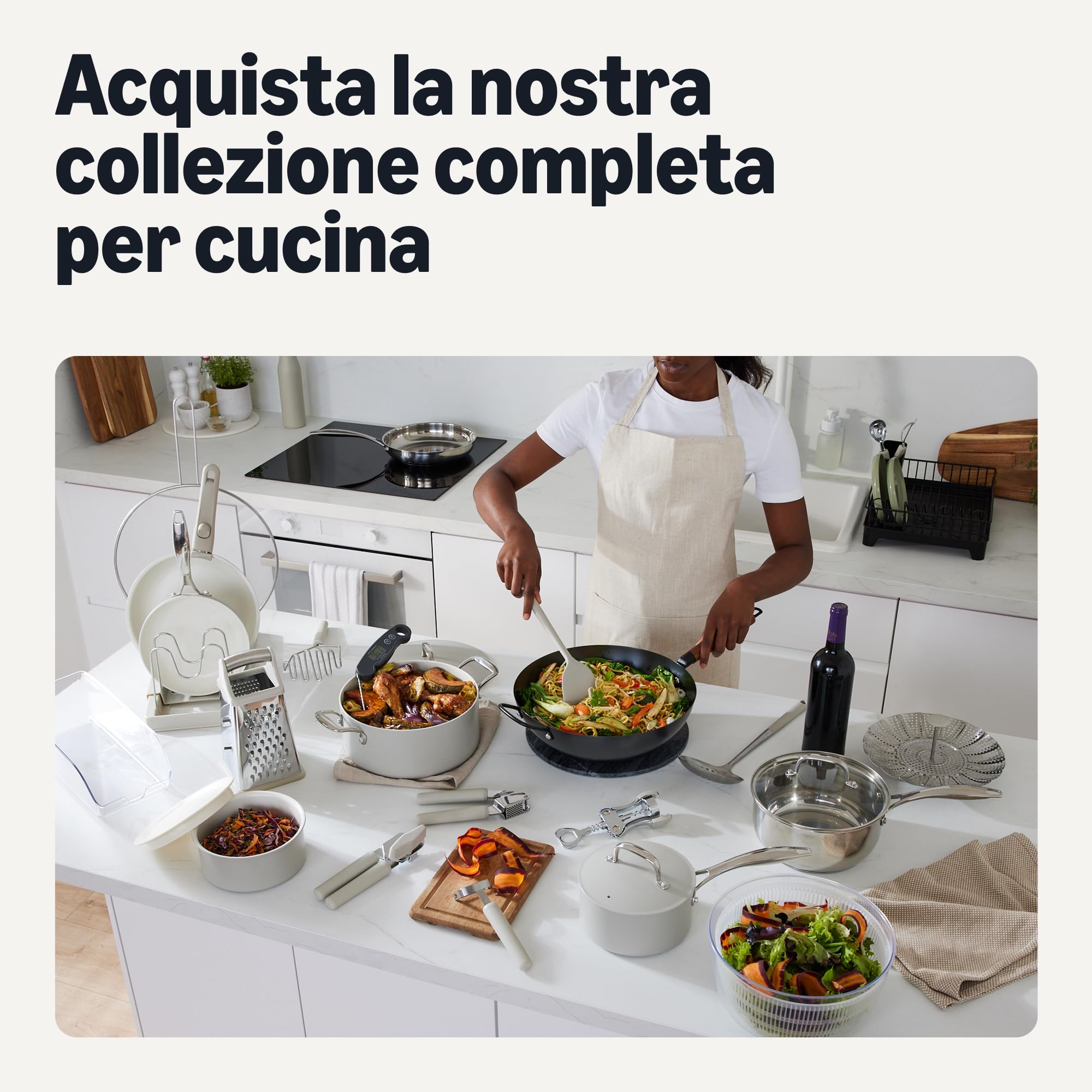 Amazon Basics porzionatore gelato impugnatura morbida grigio lino