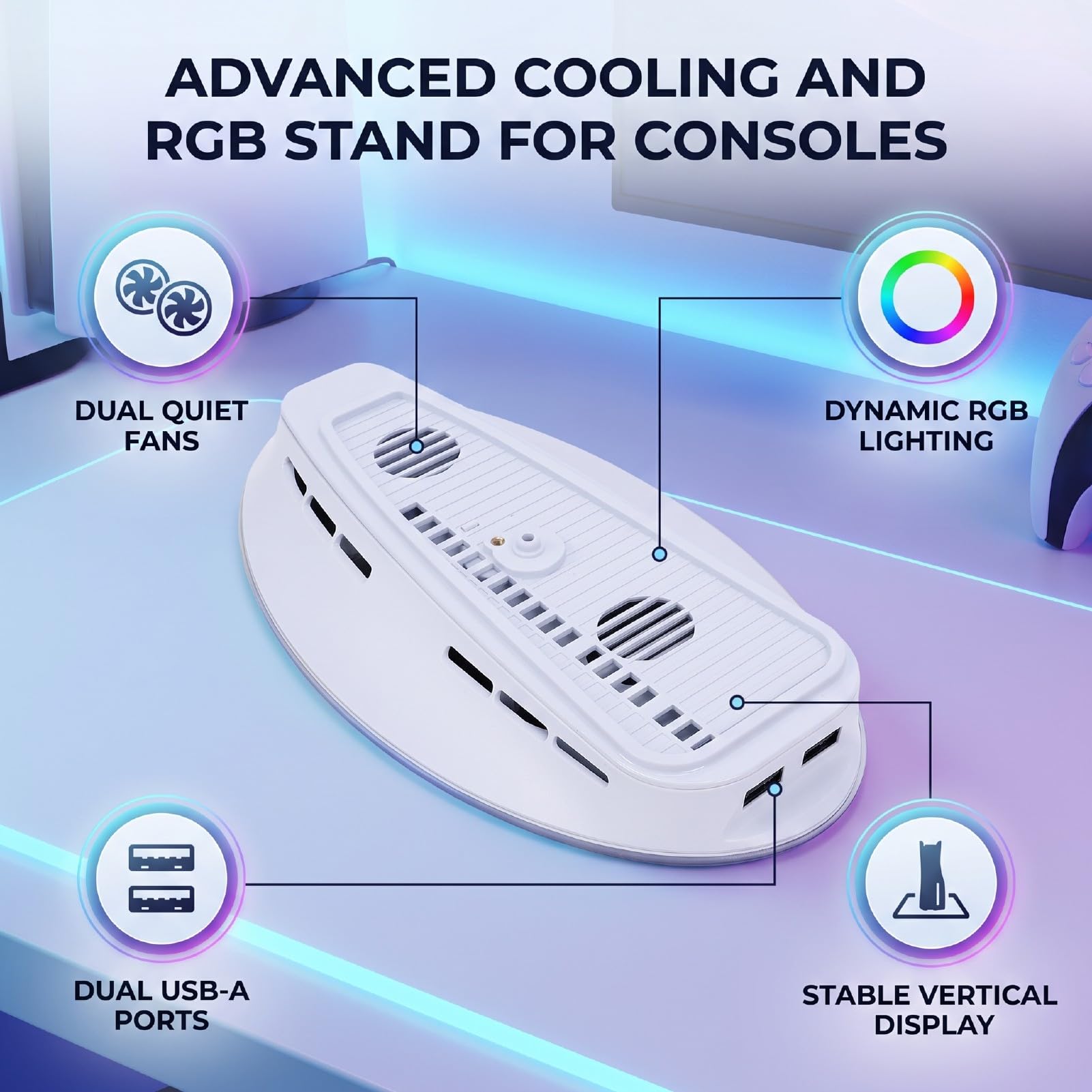 Elprico Slim Pro supporto raffreddamento console doppia ventola