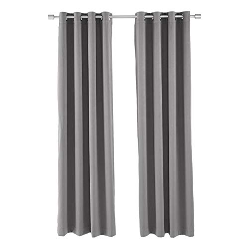 Amazon Basics Theatre Grade tende 132x241 cm grigio oscuranti 2 pezzi