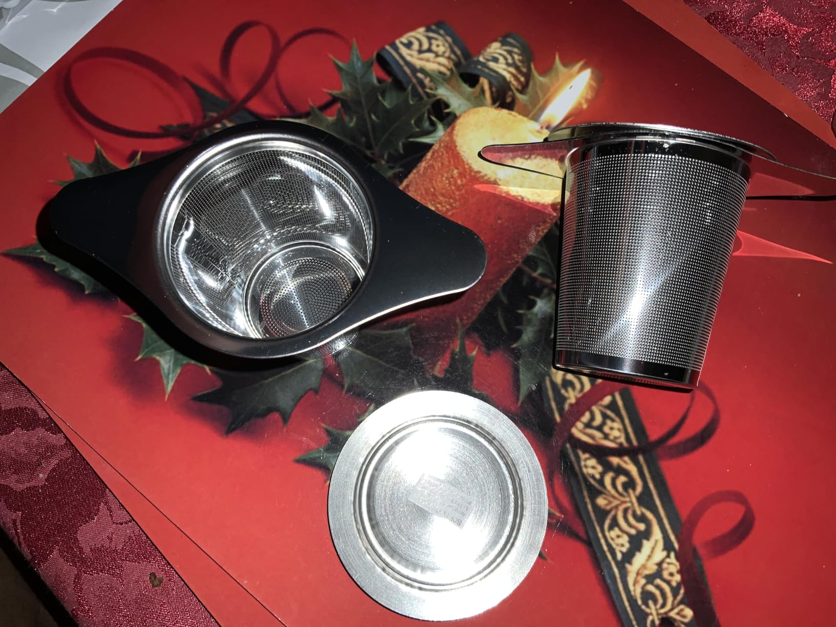 Amazon Basics infusore tè acciaio inox set 2 pezzi