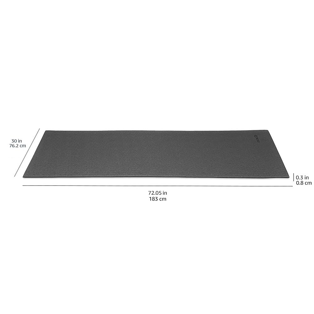 Amazon Basics Tappetino Palestra PVC Nero 183x76 cm Attrezzi