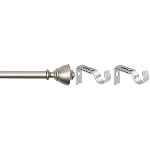 Amazon Basics bastone per tende nichel 180-366 cm con staffe