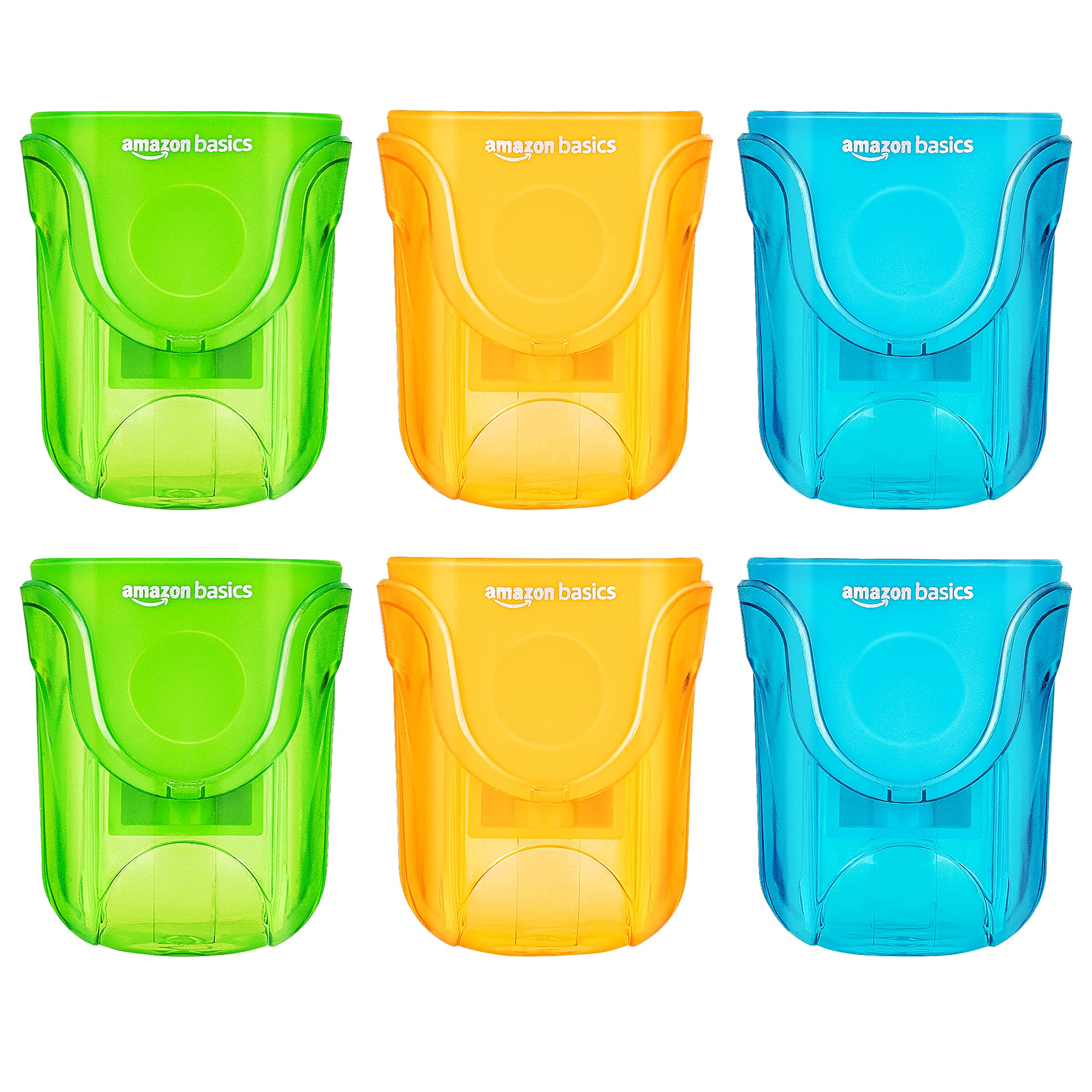 Amazon Basics Temperamatite 1 Foro con Contenitore 6 Pezzi