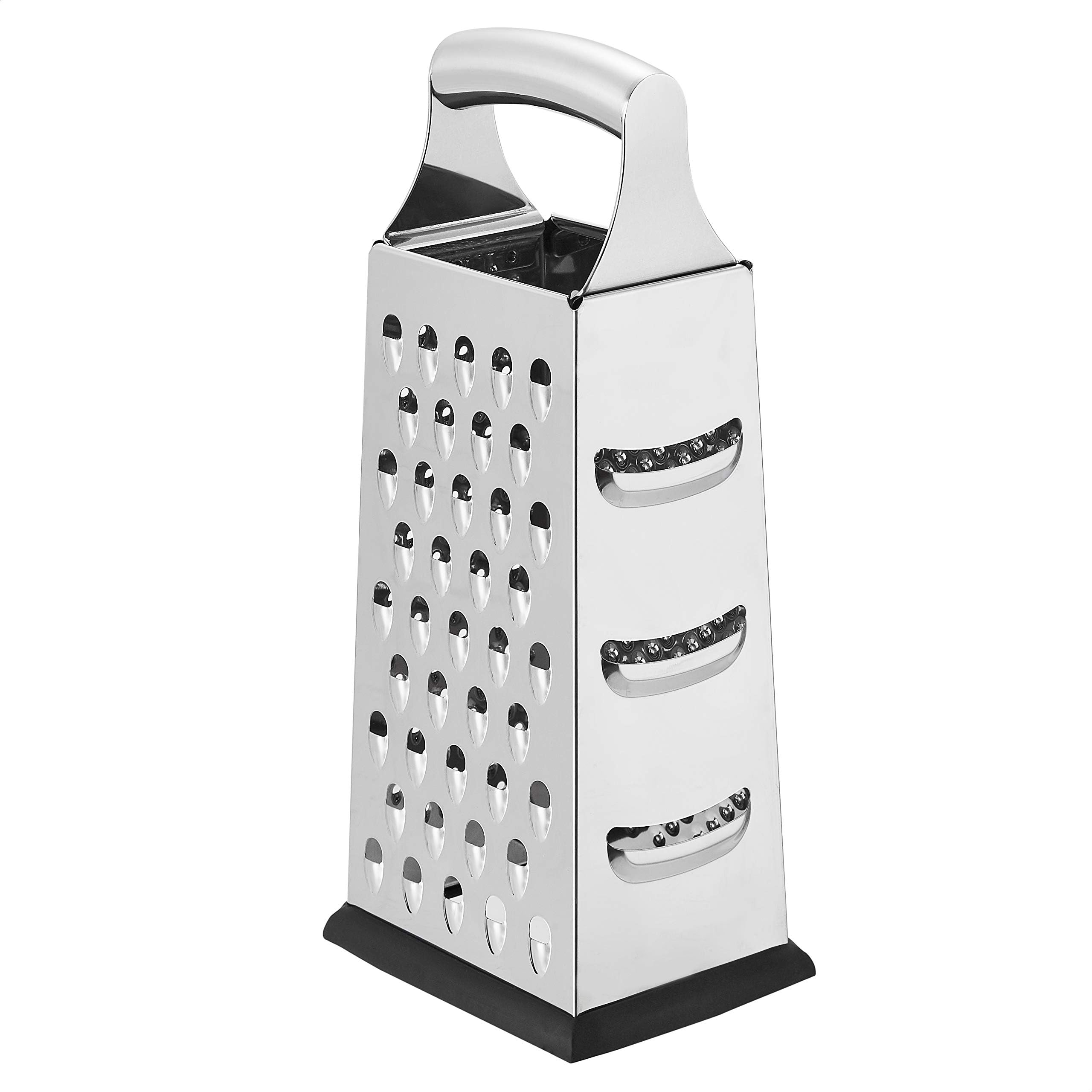 Amazon Basics grattugia formaggio 4 lati acciaio 22,9 cm nero