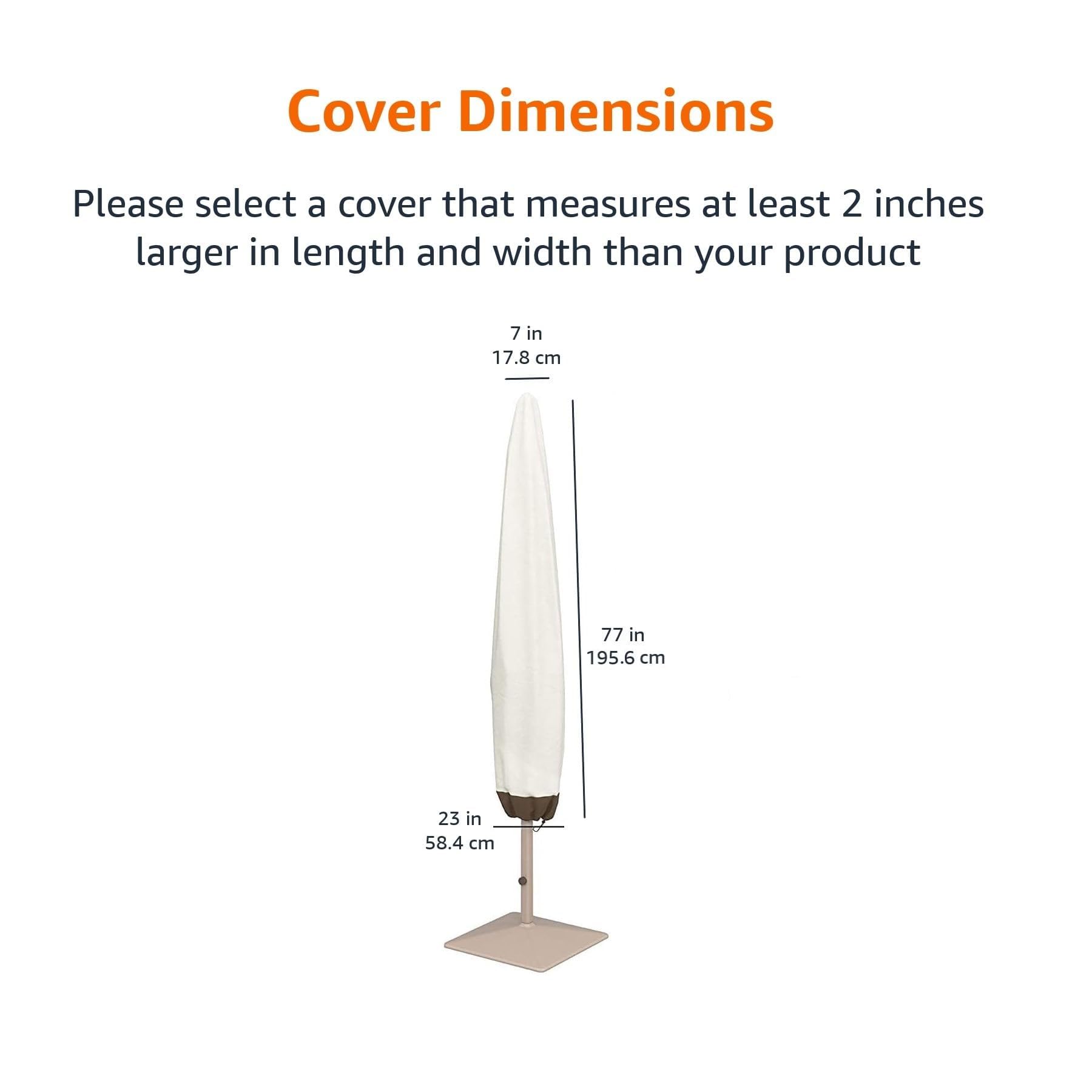 AmazonBasics Copertura Ombrellone 193 cm Beige Impermeabile