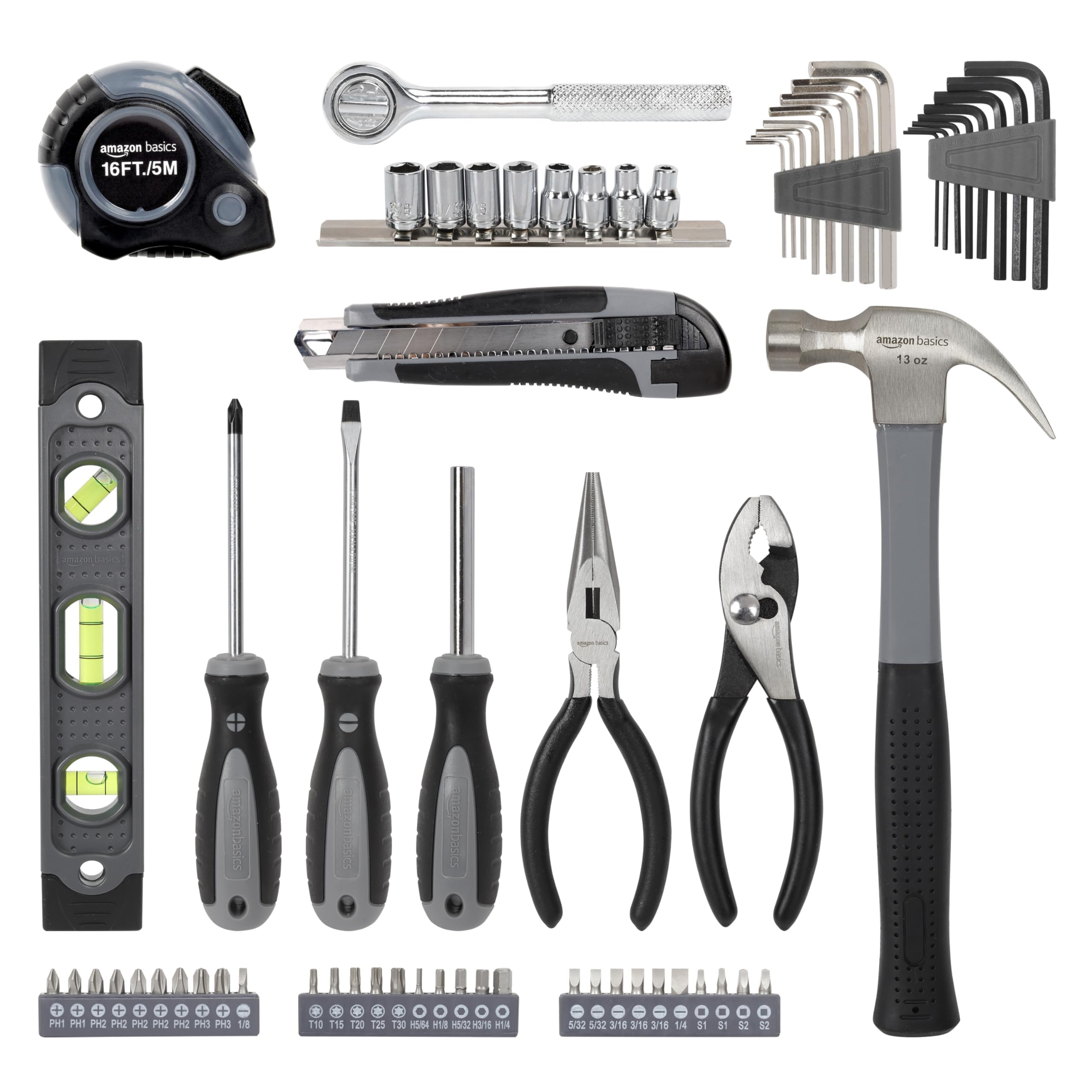 Amazon Basics kit attrezzi 65 pezzi con valigetta