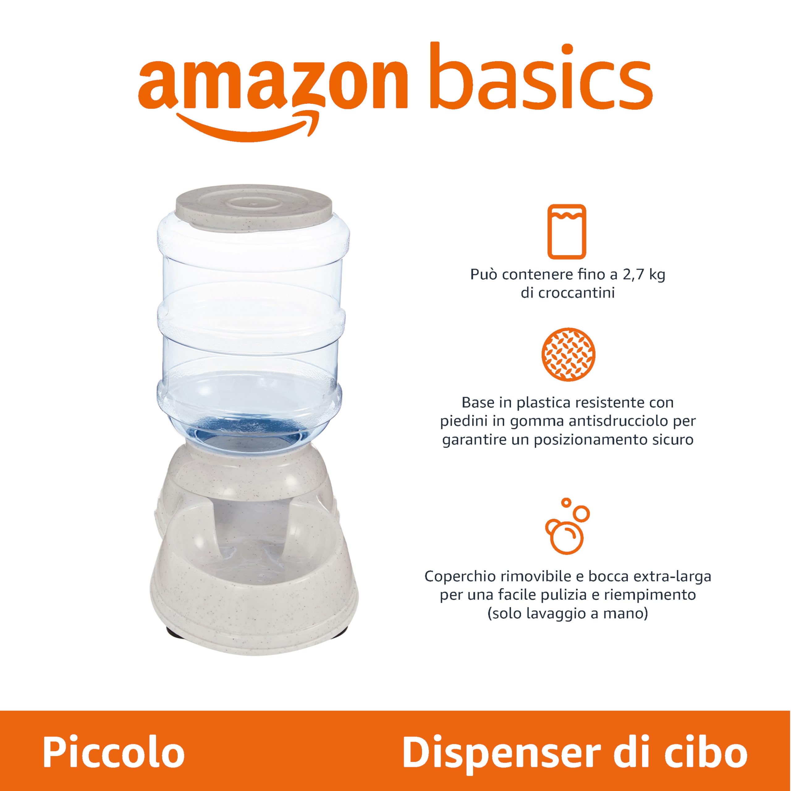 AmazonBasics Distributore cibo S 2,72 kg gravità
