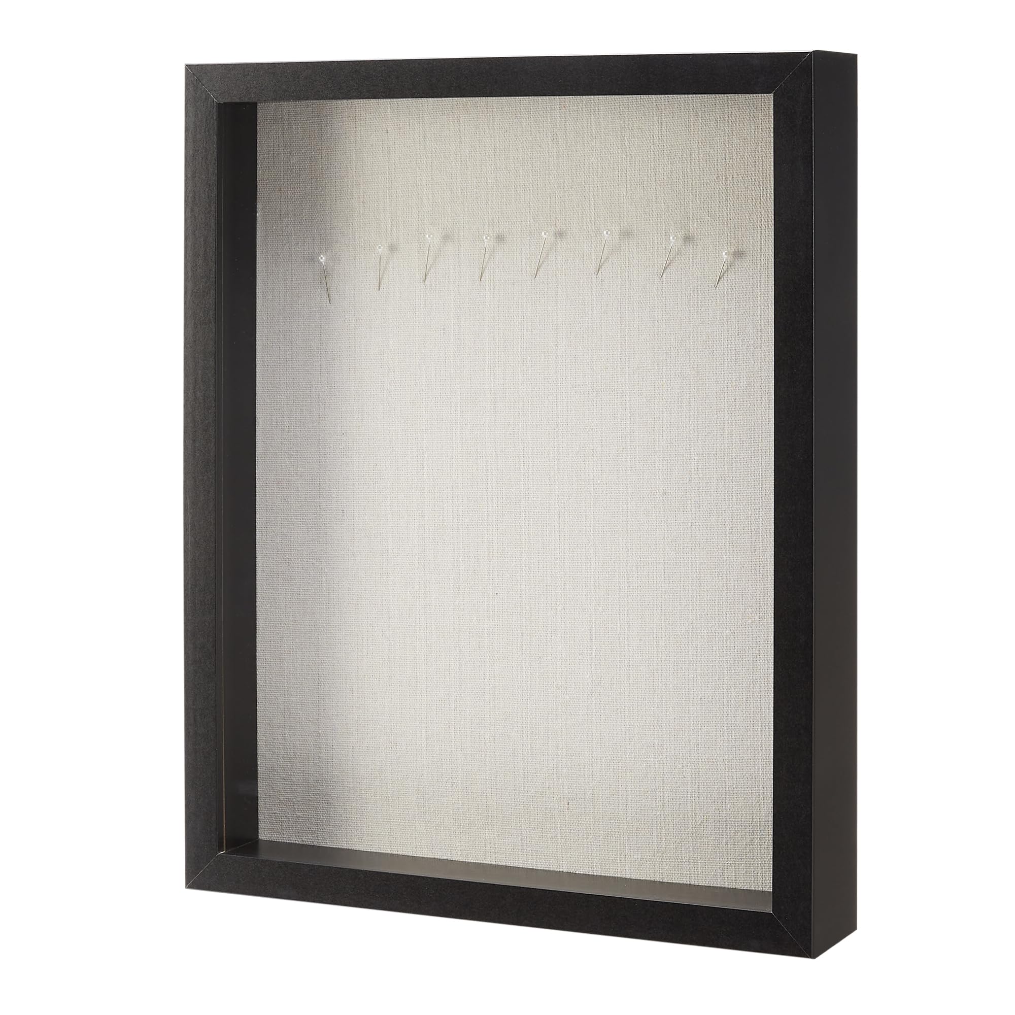 Amazon Basics Cornice Shadow Box Legno 20x25 cm Nero Vetro